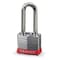 Master Lock Lockout Padlock, Keyed Different, Steel, Red, 2 in Shackle Height, 1 9/16 in Body Width 3LHRED - alternate 4