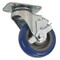 Zoro Select Swivel NSF-Listed Plate Caster, Poly, 5 in, 300 lb, Blu 5UX88 - alternate 1