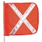 Checkers Warning Whip with Reflective X Flag, White Whip, Orange Flag, Threaded Hex Base Mount FS5X-O - alternate 1
