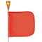 Checkers Warning Whip, White Whip, Orange Flag, Fiberglass Whip, Plastic Coated Nylon Mesh Flag FS5L-O - alternate 1