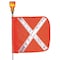 Checkers Warning Whip with Reflective X Flag, White Whip, Orange Flag FS3XL-O - alternate 1