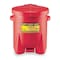 Eagle Mfg Oily Waste Can, 14 gal, Red, Polyethylene, 21 in Height, Foot Operated Self-Closing 937FL - alternate 1