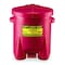 Eagle Mfg Oily Waste Can, 6 gal, Red, Polyethylene, 16 in Height, Foot Operated Self-Closing 933FL - alternate 1