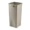 Rubbermaid Commercial Untouchable(R) 23 gal Square Heavy Duty Plastic Can, Beige, None, Plastic, 15 1/2 in FG356988BEIG - alternate 1