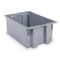 Akro-Mils Stack & Nest Storage Container, 9 gal, 19-1/2 in L x 15-1/2 in W x 10 in H, Gray 35190GREY - alternate 1