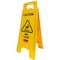 Rubbermaid Commercial Floor Safety Sign, HDPE, Caution Wet Floor, 25 in H, 11 in W, Not Retroflective, Yellow FG611277YEL - alternate 1