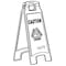 Rubbermaid Commercial Floor Safety Sign, HDPE, Caution Wet Floor, 25 in H, 11 in W, Not Retroflective, Yellow FG611277YEL - alternate 2