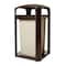 Rubbermaid Commercial Landmark Series(R) 50 gal Square Outdoor Can, Sable, None, Plastic, 26 in FG397500SBLE - alternate 3
