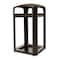 Rubbermaid Commercial Landmark Series(R) 50 gal Square Outdoor Can, Sable, None, Plastic, 26 in FG397500SBLE - alternate 6