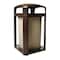 Rubbermaid Commercial Landmark Series(R) 50 gal Square Outdoor Can, Sable, None, Plastic, 26 in FG397500SBLE - alternate 1