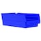 Akro-Mils Shelf Storage Bin, Plastic, Blue, 4 in H, 6 5/8 in W, 11 5/8 in L 30130BLUE - alternate 1