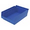 Akro-Mils Shelf Storage Bin, Plastic, Blue, 4 in H, 8 3/8 in W, 11 5/8 in L 30150BLUE - alternate 1
