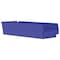Akro-Mils Shelf Storage Bin, Plastic, 6-5/8 in W x 17-7/8 in L x 4 in H, Blue 30138BLUE - alternate 1
