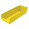 Akro-Mils Shelf Storage Bin, 6-5/8 in W x 17-7/8 in L x 4 in H, 20 lb Load Capacity, Yellow, Plastic 30138YELLO - alternate 1