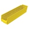 Akro-Mils Shelf Storage Bin, Plastic, Yellow, 4 in H, 4 1/8 in W, 17 7/8 in L 30128YELLO - alternate 1