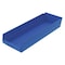 Akro-Mils Shelf Storage Bin, Plastic, Blue, 4 in H, 8 3/8 in W, 23 5/8 in L 30184BLUE - alternate 1