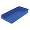 Akro-Mils Shelf Storage Bin, Plastic, Blue, 4 in H, 11 1/8 in W, 23 5/8 in L 30174BLUE - alternate 1