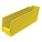 Akro-Mils Shelf Storage Bin, Plastic, Yellow, 4 in H, 2 3/4 in W, 11 5/8 in L 30110YELLO - alternate 1
