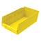 Akro-Mils Shelf Storage Bin, Plastic, Yellow, 4 in H, 6 5/8 in W, 11 5/8 in L 30130YELLO - alternate 1