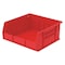 Akro-Mils Hang & Stack Storage Bin, 11 in W x 10-7/8 in L x 5 in H, 50 lb Load Capacity, Red, Plastic 30235RED - alternate 1