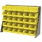 Akro-Mils Hang & Stack Storage Bin, Plastic, Yellow, 3 in H, 4 1/8 in W, 7 3/8 in L 30220YELLO - alternate 5