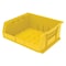 Akro-Mils Hang & Stack Storage Bin, 16-1/2 in W x 14-3/4 in L x 7 in H, 75 lb Load Capacity, Yellow, Plastic 30250YELLO - alternate 1