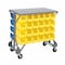 Akro-Mils Steel Mobile Bin Rail Floor Rack, 38 1/2 in D x 36 1/2 in H x 24 in W, Gray 30-812 - alternate 4
