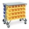 Akro-Mils Steel Mobile Bin Rail Floor Rack, 38 1/2 in D x 36 1/2 in H x 24 in W, Gray 30-812 - alternate 2