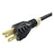 Zoro Select SJT Extension Cord, 16 AWG, Indoor, 16/3, 1 Outlets, 5-15R, Black, PVC, 5-15P, 2 ft 5XFP7ID - alternate 2