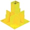 Guardian Guardrail Post Stair Mount, Yellow, Welded Steel, 6 in Length 61140 - alternate 1