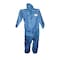 Viroguard Chemical Resistant Coveralls, Hooded Coverall, 2XL, Fabric, Elastic Wrist, Elastic Ankle, Blue 2407-2XL - alternate 1