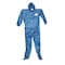 Viroguard Chemical Resistant Coveralls, Hooded Coverall, M, Fabric, Elastic Wrist, Attached Boots Ankle, Blue 2404-M - alternate 1