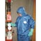 Viroguard Chemical Resistant Coveralls, Hooded Coverall, M, Fabric, Elastic Wrist, Attached Boots Ankle, Blue 2404-M - alternate 6