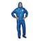 Viroguard Chemical Resistant Coveralls, Hooded Coverall, M, Fabric, Elastic Wrist, Attached Boots Ankle, Blue 2404-M - alternate 2