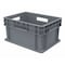 Akro-Mils Solid & Stackable Straight Wall Storage Container, 6.7 gal, 15-3/4 in L x 11-3/4 in W x 8-1/4 in H 37288GREY - alternate 1