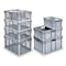 Akro-Mils Vented & Stackable Straight Wall Storage Container, 13.3 gal, Gray, Industrial Grade Polymer 37608GREY - alternate 3