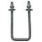 Zoro Select Square U-Bolt, 3/8"-16, 6 in W, 7 in H, Zinc Plated Steel U17263.037.0607 - alternate 3
