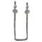Zoro Select Square U-Bolt, 3/8"-16, 2 in W, 7 in H, Plain Stainless Steel U17267.037.0207 - alternate 1