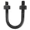 Zoro Select U-Bolt, 5/16"-18, 2 1/2 in W, 3 3/16 in H, Black Oxide Steel 5ZB49 - alternate 2
