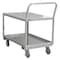 Zoro Select Utility Cart, Stainless Steel, 1,200 lb Load Capacity, 2 Shelves, 40 3/4 in L, 24 1/4 in W SLDO16243625PU - alternate 1