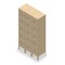 Tennsco Box Locker, 36 in W, 15 in D, 66 in H, (3) Wide, (5) Tier, Sand BS5-121512-3SND - alternate 2