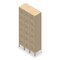 Tennsco Box Locker, 36 in W, 15 in D, 78 in H, (3) Wide, (6) Tier, Sand BS6-121512-3 SAND - alternate 5