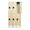 Tennsco Wardrobe Locker, 45 in W, 18 in D, 78 in H, (2) Tier, (3) Wide, Sand DTS-151836-3  SAND - alternate 1