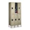 Tennsco Wardrobe Locker, 45 in W, 18 in D, 78 in H, (2) Tier, (3) Wide, Sand DTS-151836-3  SAND - alternate 3