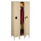 Tennsco Wardrobe Locker, 36 in W, 18 in D, 78 in H, (1) Tier, (3) Wide, Sand STS-121872-3 SAND - alternate 2