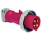 Hubbell Wiring Device-Kellems Watertight Pin & Sleeve Plug, 100 A, 480V AC, Three Phase, 3 Pole, IEC Grounding, Red, NEMA 4X HBL4100P7W - alternate 1