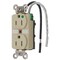 Hubbell Wiring Device-Kellems Straight Blade Receptacle, 5-15R, 15 A, 125V AC, 2 Pole, 3 Wire, Flush Mount, Single, Ivory HBL8200SGIA - alternate 1