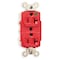 Hubbell Wiring Device-Kellems Straight Blade Receptacle, 5-15R, 15 A, 125V AC, 2 Pole, 3 Wire, Flush Mount, Grounded HBL8200RED - alternate 1