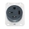 Hubbell Wiring Device-Kellems Straight Blade Receptacle, 15-50R, 50 A, 250V AC, 3 Pole, 4 Wire, Flush Mount, Grounded HBL8450A - alternate 1