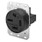 Hubbell Wiring Device-Kellems Straight Blade Receptacle, 15-50R, 50 A, 250V AC, 3 Pole, 4 Wire, Flush Mount, Grounded HBL8450A - alternate 2